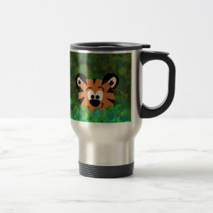 Tecknad som kikar den babytigerRahul travel mug Resemugg