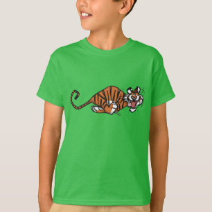 Tecknad som kör tigerbarn T-Shirt