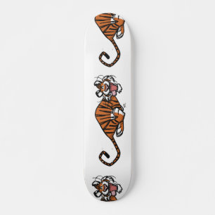 Tecknad som kör tigerskateboard skateboard bräda 19,5 cm
