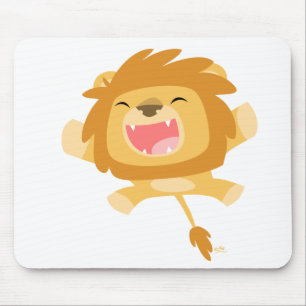 Tecknad som Pouncing lejon mousepad Musmatta