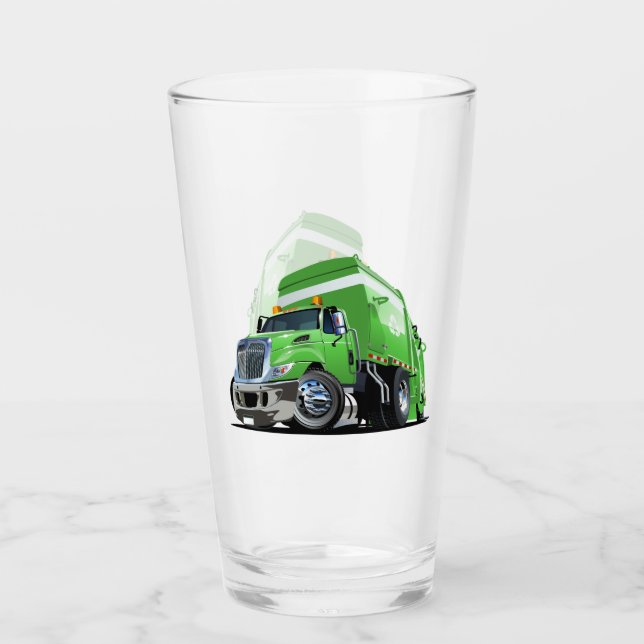 Tecknad sopor lastbil glas (Framsida)