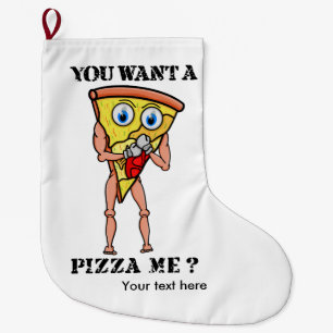 Tecknad Sopor Talking Pizza Boxing Stor Julstrumpa