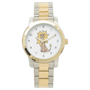 tecknad Söta lejona barn, retro safari djungel Armbandsur