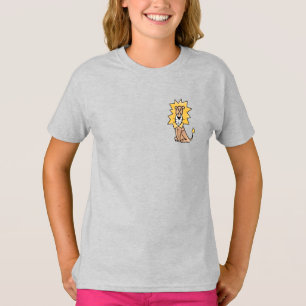 tecknad Söta lejona barn, retro safari djungel T Shirt