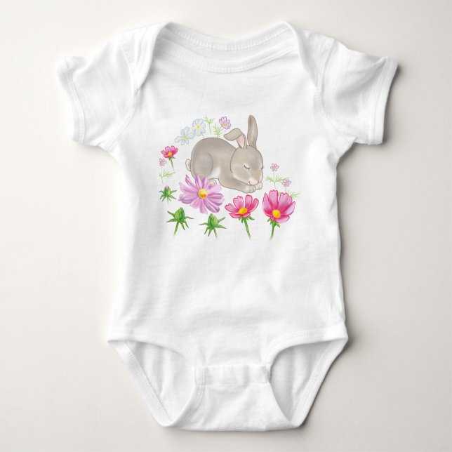 Tecknad sovbunny t shirt (Framsida)