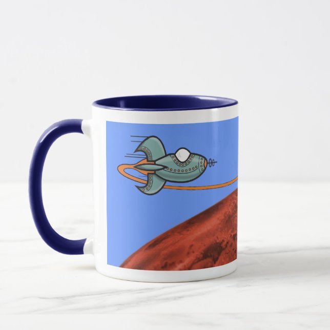 Tecknad Space-Frakt Alien Planet Mugg (Vänster)