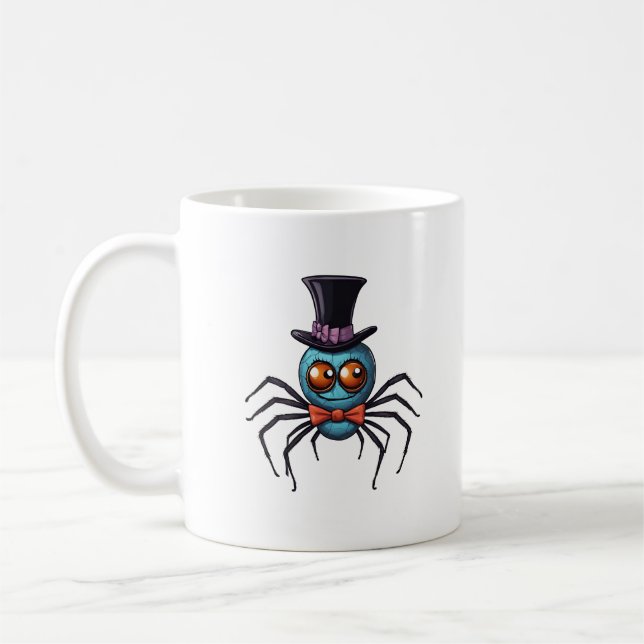 Tecknad Spider Art Kaffemugg (Vänster)