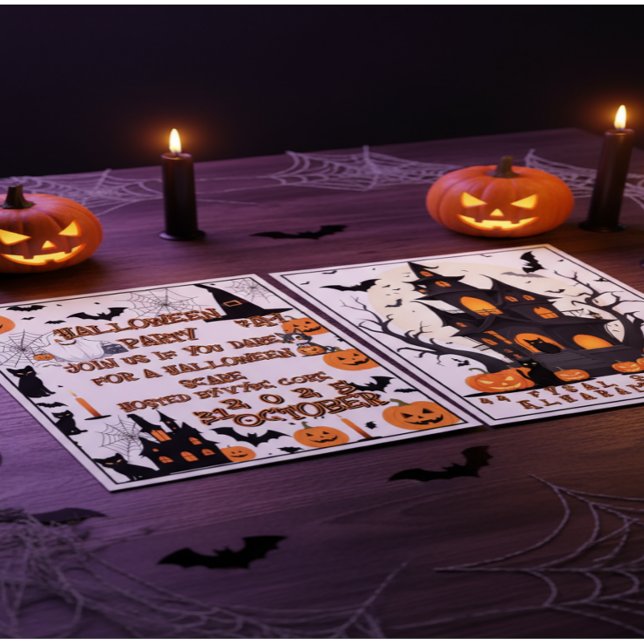 Tecknad Spöken för inbjudan till halloween fest (Skapare uppladdad)