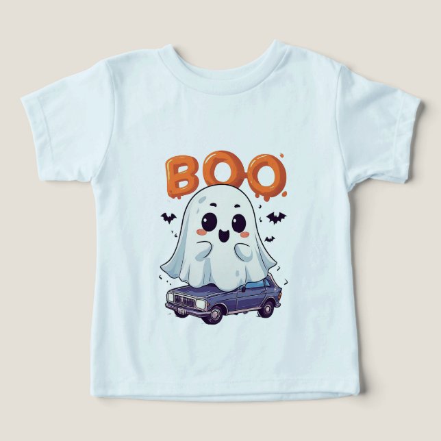 Tecknad spökhalloween-design för barn 👻 t shirt (Design Framsida)