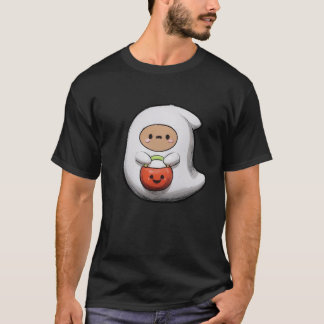 Tecknad spökpåse pumpa Halloween T Shirt