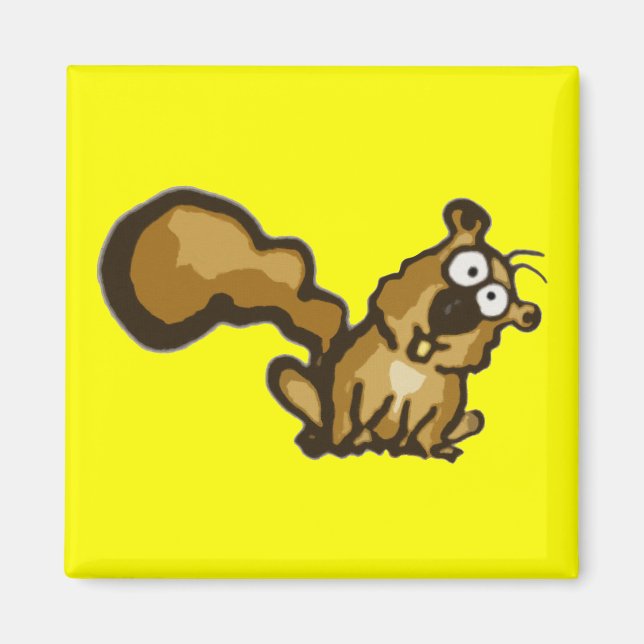 Tecknad Squirrel Magnet (Framsidan)