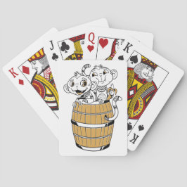 Tecknad stam-apa casinokort