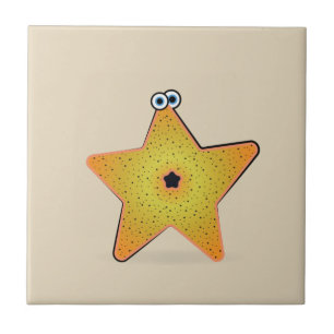 Tecknad Starfish Kakelplatta