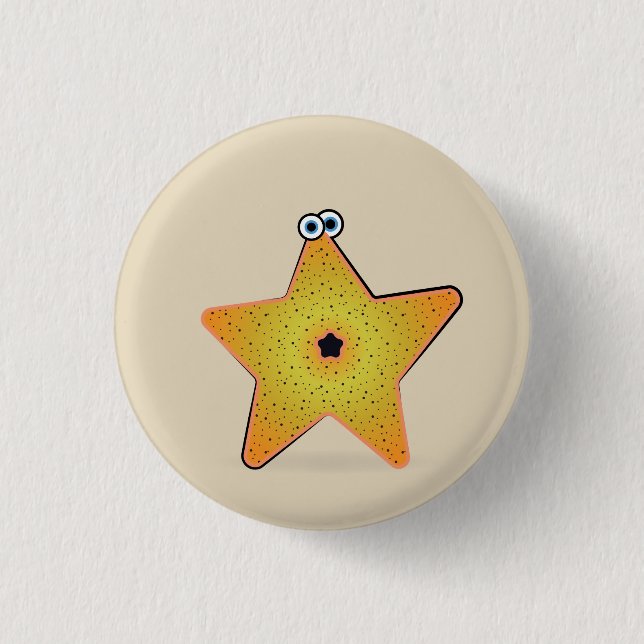 Tecknad Starfish Knapp (Framsida)