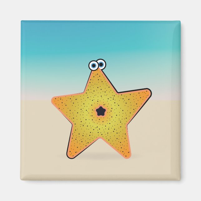 Tecknad Starfish Magnet (Framsidan)