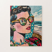 Tecknad Stil Art | Kvinbevakning av Hula Dancer