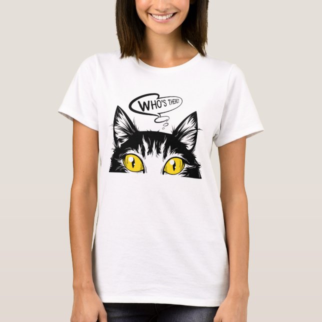 Tecknad Stil Art som är där Cat T Shirt (Framsida)