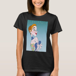Tecknad Stil Elegant Woman T Shirt