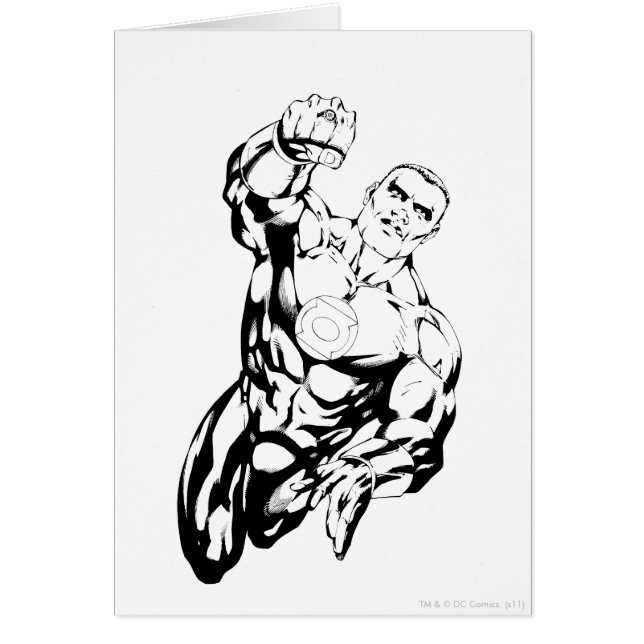 Tecknad Stil - Flyg uppåt, Svart och vitt Hälsningskort (Framsidan)