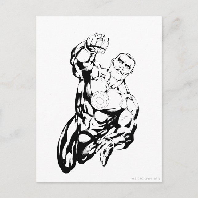 Tecknad Stil - Flyg uppåt, Svart och vitt Vykort (Framsida)