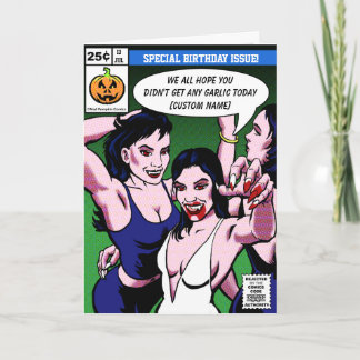 Tecknad Stil födelsedag Kort