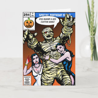 Tecknad Stil födelsedag Kort