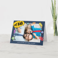 Tecknad Stil-fotokort för Fars dag