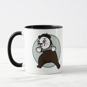 TECKNAD STIL GRIZZLY BEAR MIME RINGER MUGG