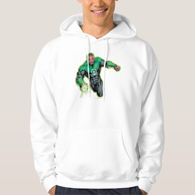 Tecknad Stil - Grönt Lantern Hoodie (Framsida)