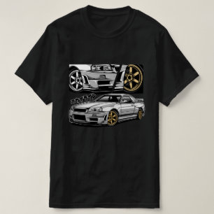 Tecknad Stil GT-R Skyline R34 T Shirt