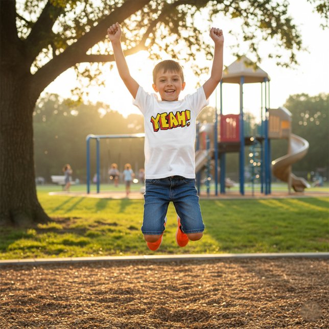 Tecknad Stil - Ja-textgrafik i fet Gult T Shirt (Skapare uppladdad)
