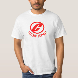 Tecknad stil Kapten Uppenbarhet Rollig Hjälte T Shirt