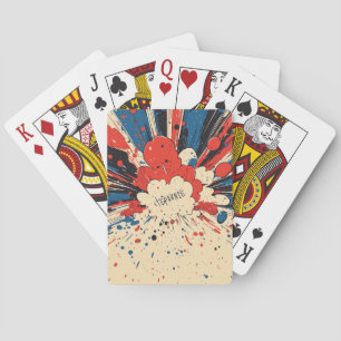 Tecknad Stil-konsexplosion (4) Casinokort