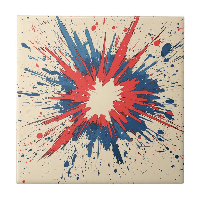 Tecknad Stil-konsexplosion (5) Kakelplatta (Framsidan)
