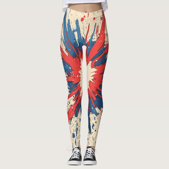Tecknad Stil-konsexplosion (5) Leggings (Framsida)