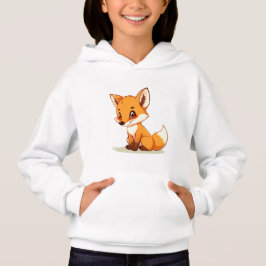 Tecknad-Stil Lycklig Fox T-Shirt