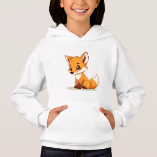 Tecknad-Stil Lycklig Fox T-Shirt