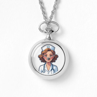 Tecknad Stil Nurse - Cute Medical Hero Armbandsur
