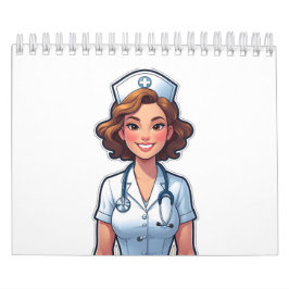 Tecknad Stil Nurse - Cute Medical Hero Kalender