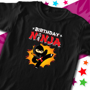 Tecknad, Stil, Party, födelsedag Ninja T Shirt