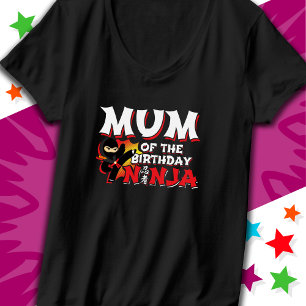 Tecknad Stil Party Morsa vid födelsedag Ninja vid  T Shirt