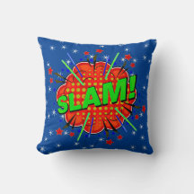 Tecknad Stil Pop Art Retro Blue Orange Grönt SLAM