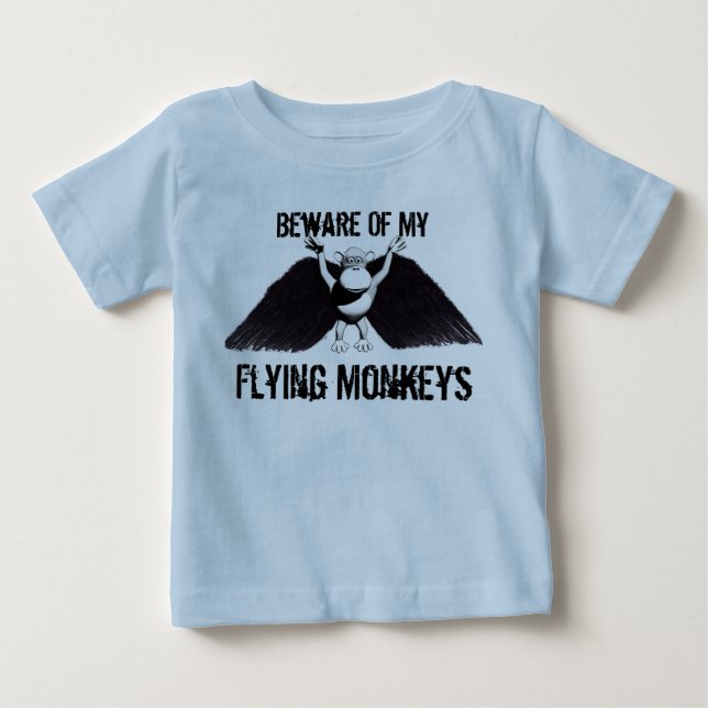 Tecknad stil, söta flygapor till baby t shirt (Framsida)