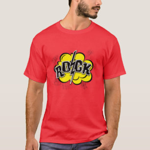 Tecknad stil sten illustration tee shirt