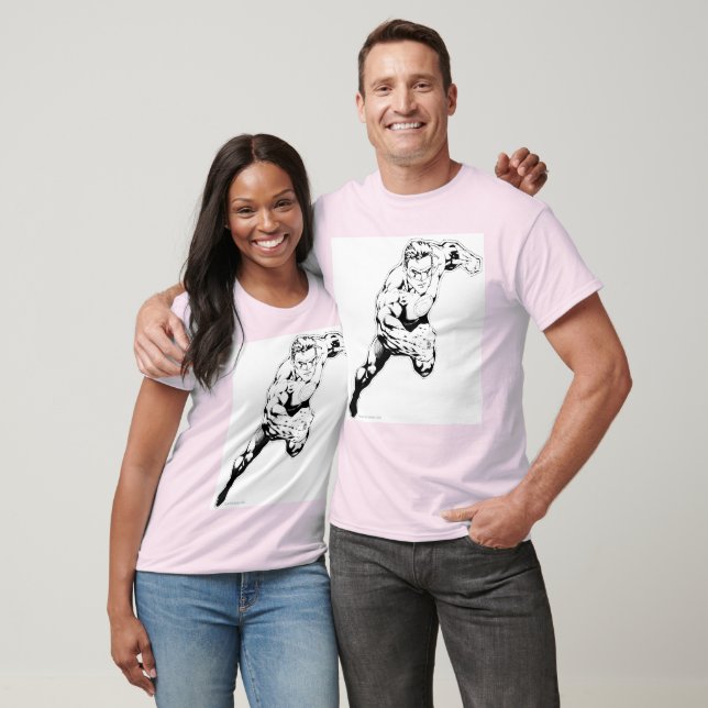 Tecknad Stil - Swift Jump, Black and White Tee Shirt (Unisex)