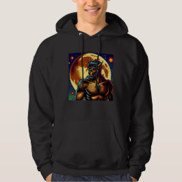 Tecknad Stil varulv i Front Full Moon Hoodie