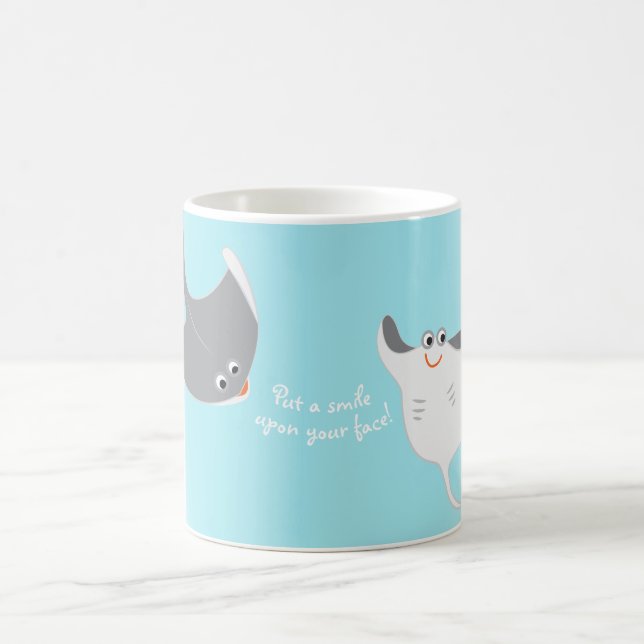 Tecknad Stingrockor Kaffemugg (Center)