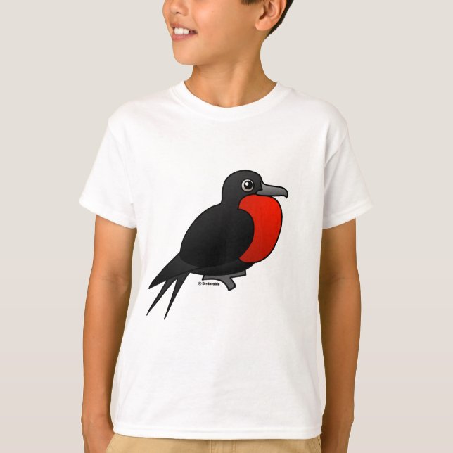 Tecknad storartade Frigatebird T-shirt (Framsida)