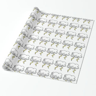 Tecknad Storm Cloud Rainy Day Design Presentpapper