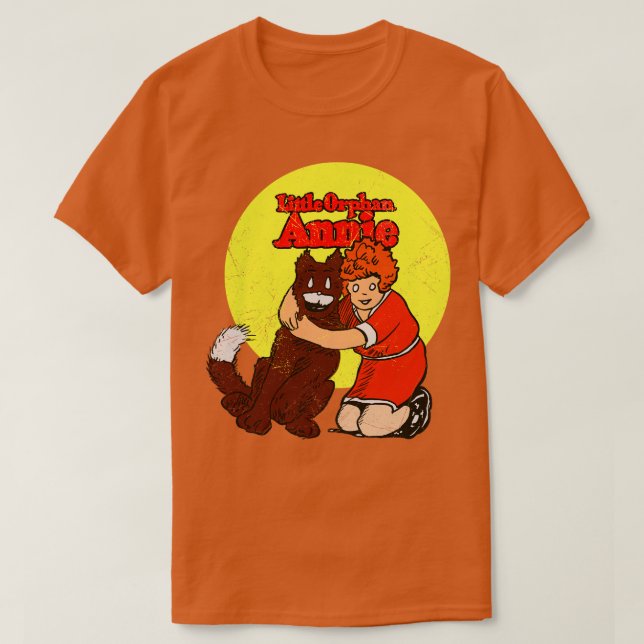 Tecknad Strider Little Orphan Annie T Shirt (Design framsida)